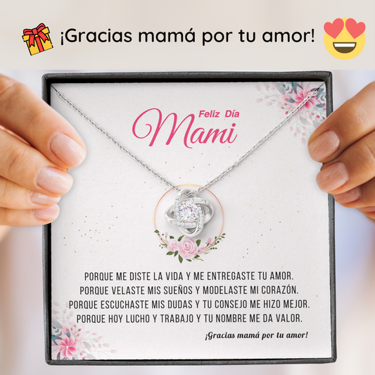 Gracias mamá por tu Amor  - Collar de Plata 925