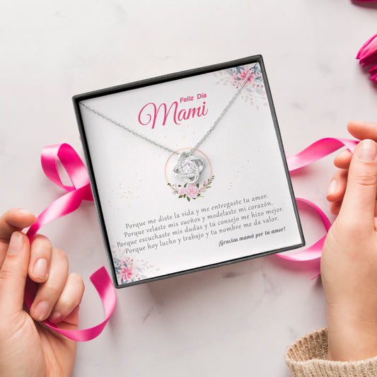 Gracias mamá por tu Amor  - Collar de Plata 925