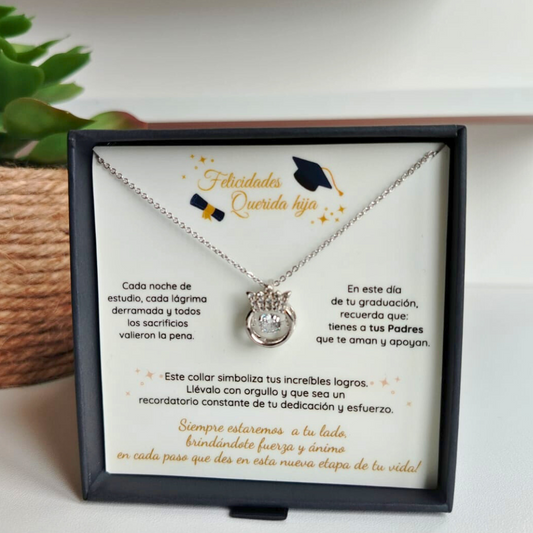 👑 Collar "Para mi Hija" – Edición Graduación 🎓